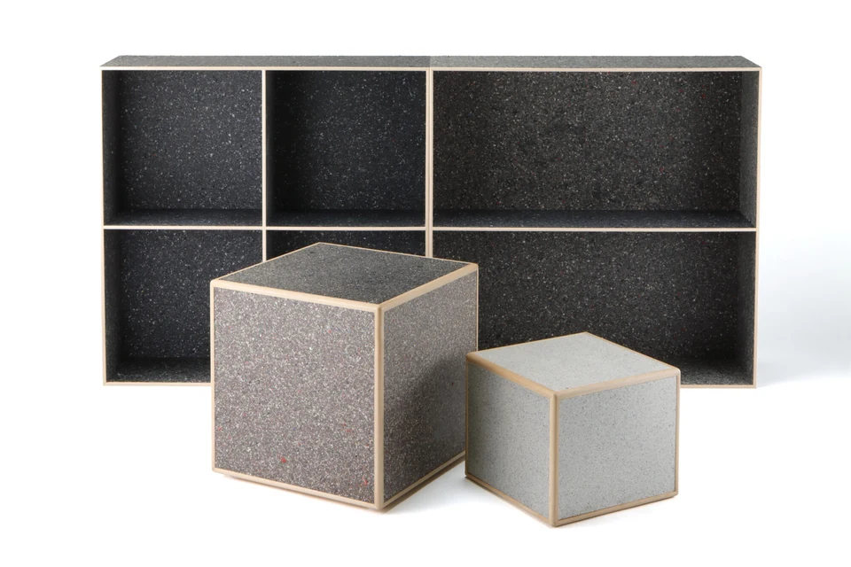PANECO®素材の収納家具とボックスの製品例